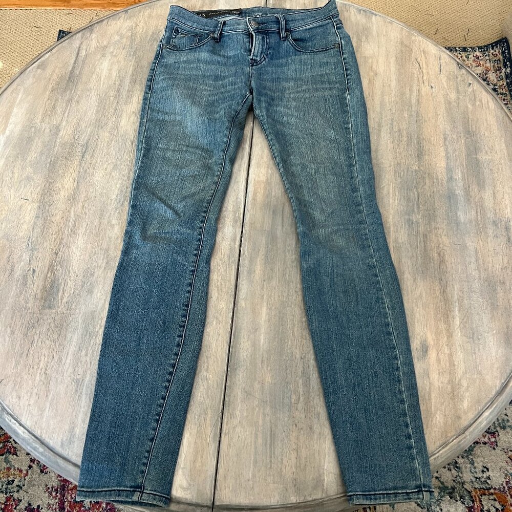Armani Exchange A|X J11 Women's Size 25S/C Skinny Fit Stretch Blue Jeans